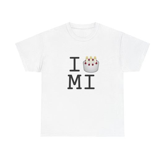 "I Birthday Cake Michigan" Tee