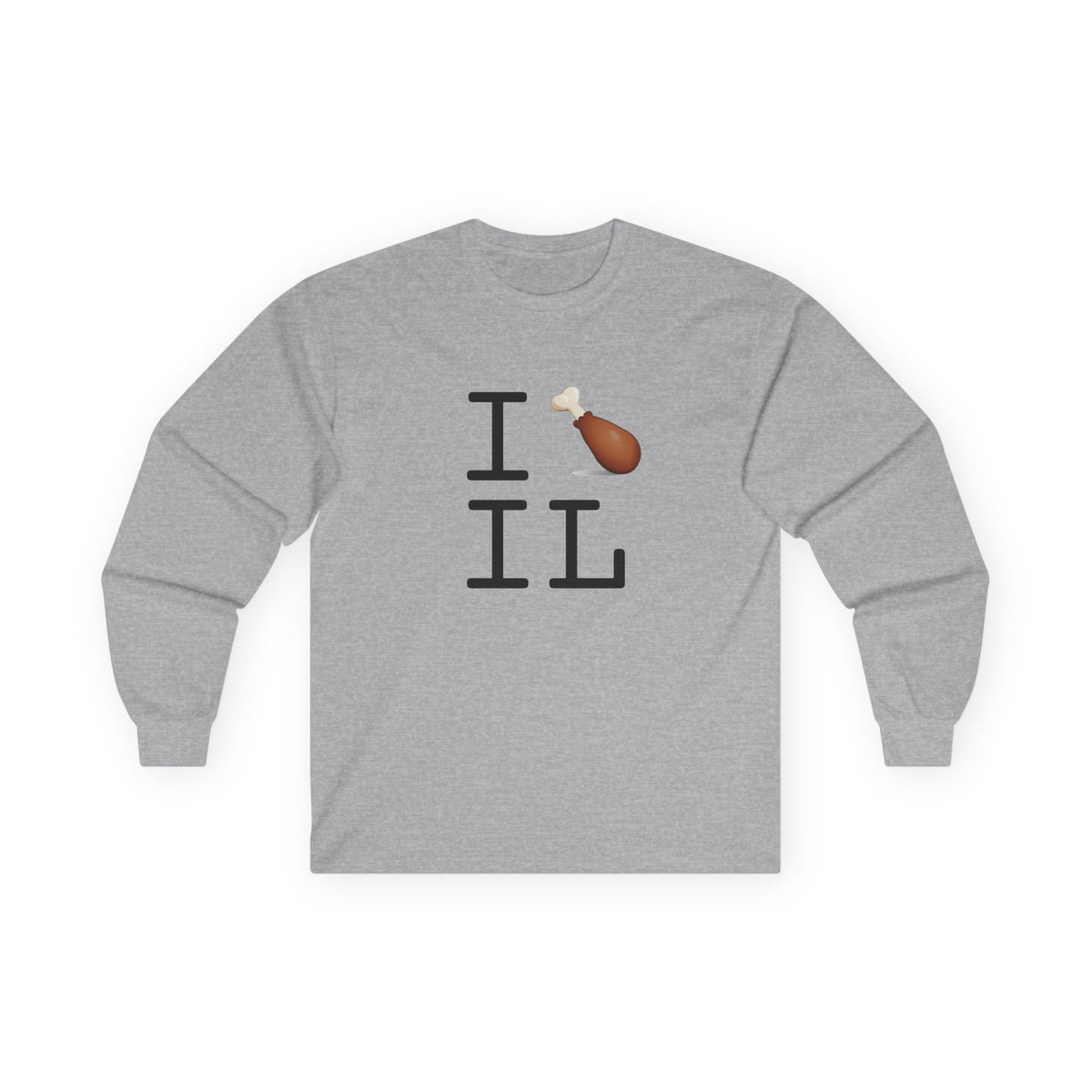"I Chicken Drumstick Illinois" Long Sleeve Shirt