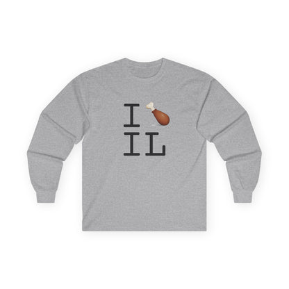"I Chicken Drumstick Illinois" Long Sleeve Shirt