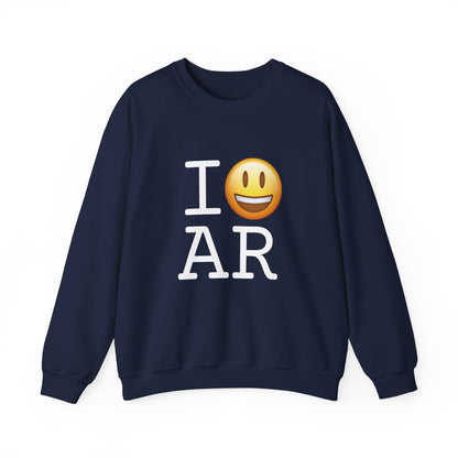 "I'm Happy about Arkansas" Sweatshirt