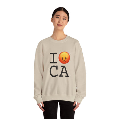 "I'm Angry about California" Sweatshirt