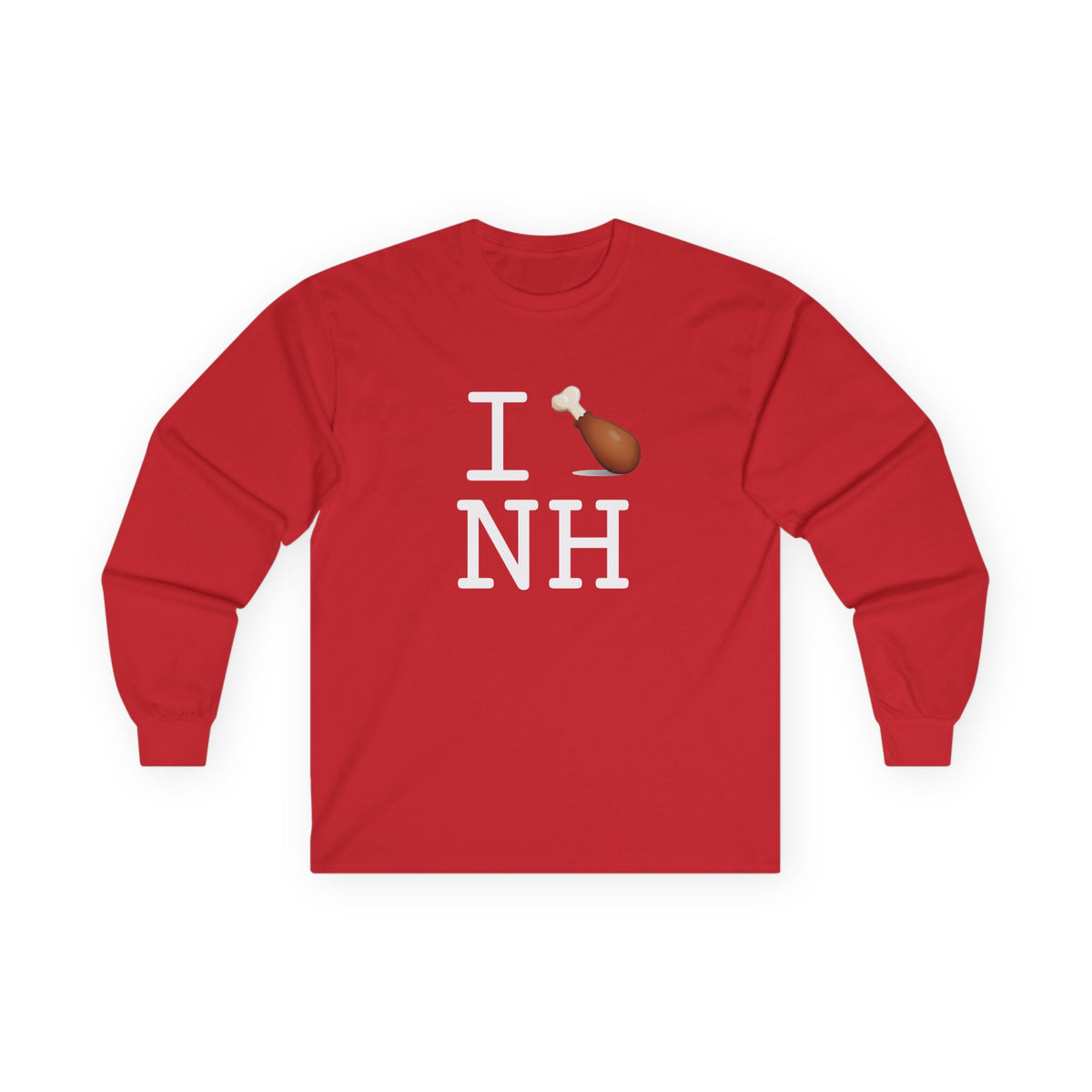 "I Chicken Drumstick New Hampshire" Long Sleeve Shirt