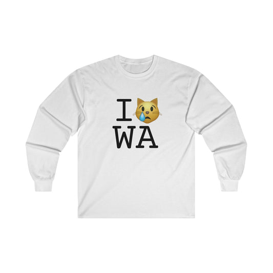 "I'm a Crying Cat about Washington" Long Sleeve Shirt