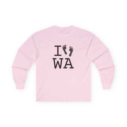 "I leave Footsteps in Washington" Long Sleeve Shirt