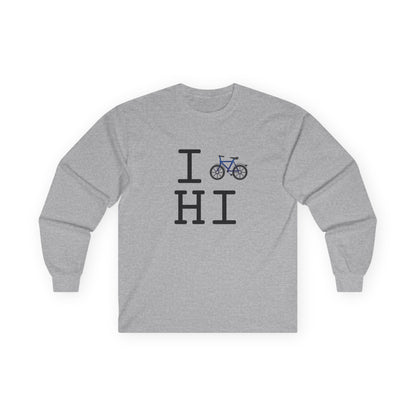"I Bicycle Hawaii" Long Sleeve Shirt