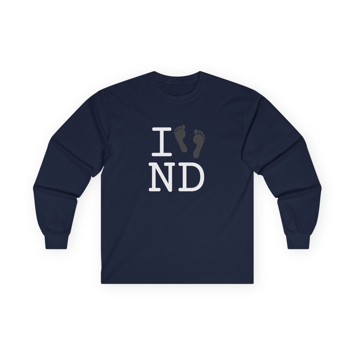 "I leave Footsteps in North Dakota" Long Sleeve Shirt