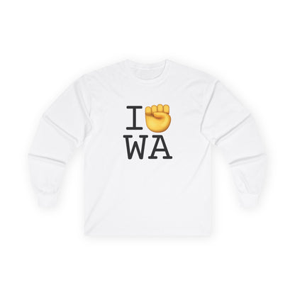 "I Raise my Fist with Washington" Long Sleeve Shirt