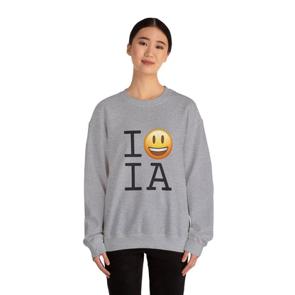 "I'm Happy about Iowa" Sweatshirt