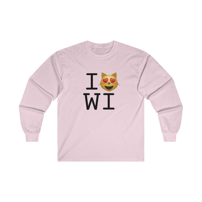 "I'm a Cat that Loves Wisconsin" Long Sleeve Shirt