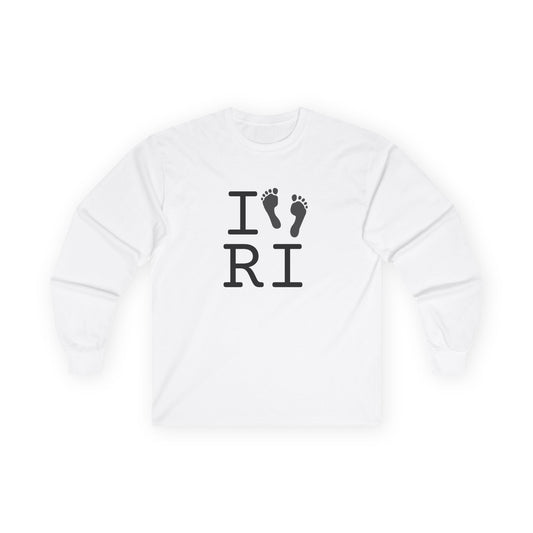 "I leave Footsteps in Rhode Island" Long Sleeve Shirt