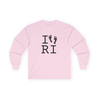 "I leave Footsteps in Rhode Island" Long Sleeve Shirt