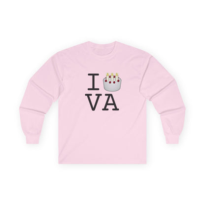 "I Birthday Cake Virginia" Long Sleeve Shirt