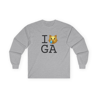"I'm a Crying Cat about Georgia" Long Sleeve Shirt