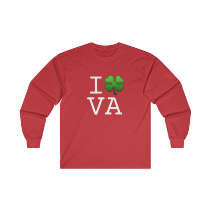 "I'm Lucky (Clover) in Virginia" Long Sleeve Shirt