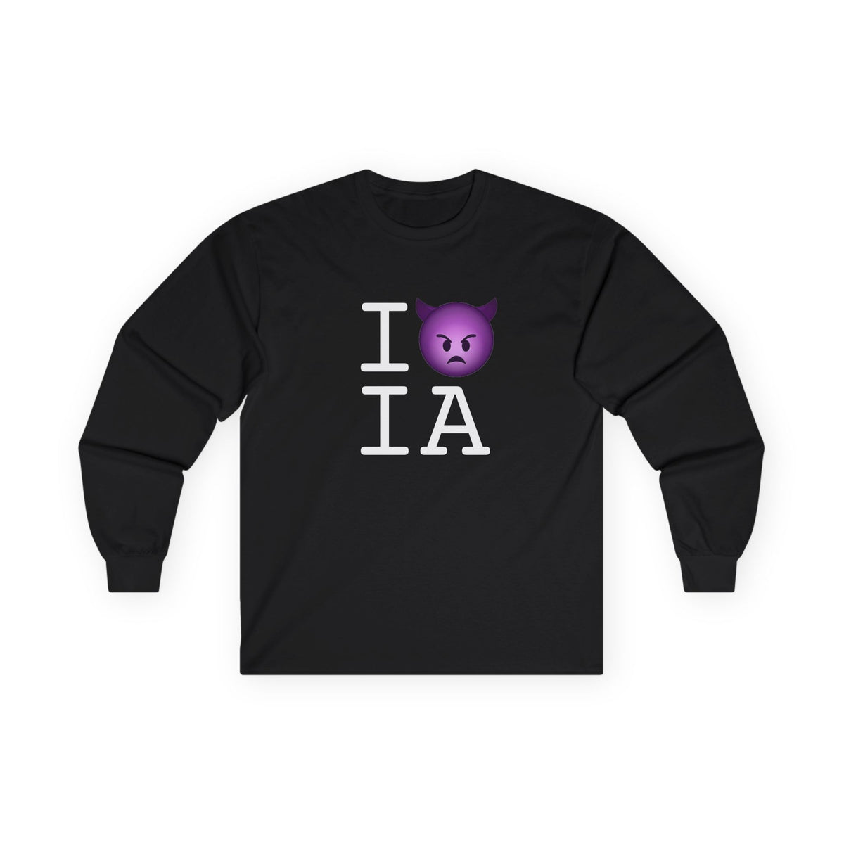 "I'm an Angry Devil about Iowa" Long Sleeve Shirt