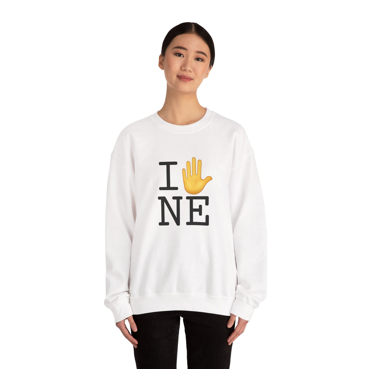 "I Stop (Raised Hand) Nebraska" Sweatshirt