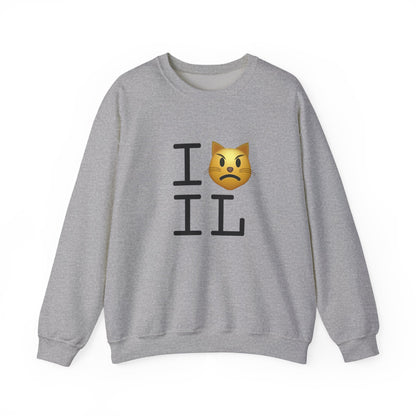 "I'm a Pouting Cat about Illinois" Sweatshirt