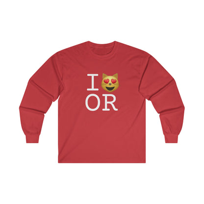 "I'm a Cat that Loves Oregon" Long Sleeve Shirt