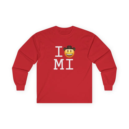 "I'm a Cowboy or Cowgirl in Michigan" Long Sleeve Shirt