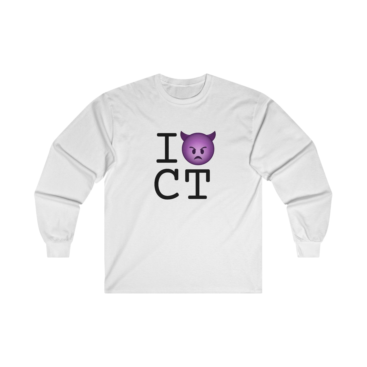 "I'm an Angry Devil about Connecticut" Long Sleeve Shirt