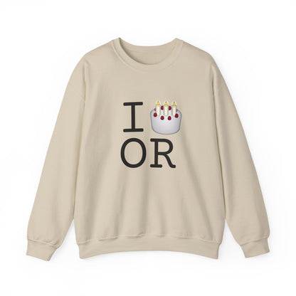"I Birthday Cake Oregon" Sweatshirt