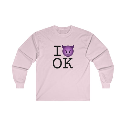 "I'm an Angry Devil about Oklahoma" Long Sleeve Shirt