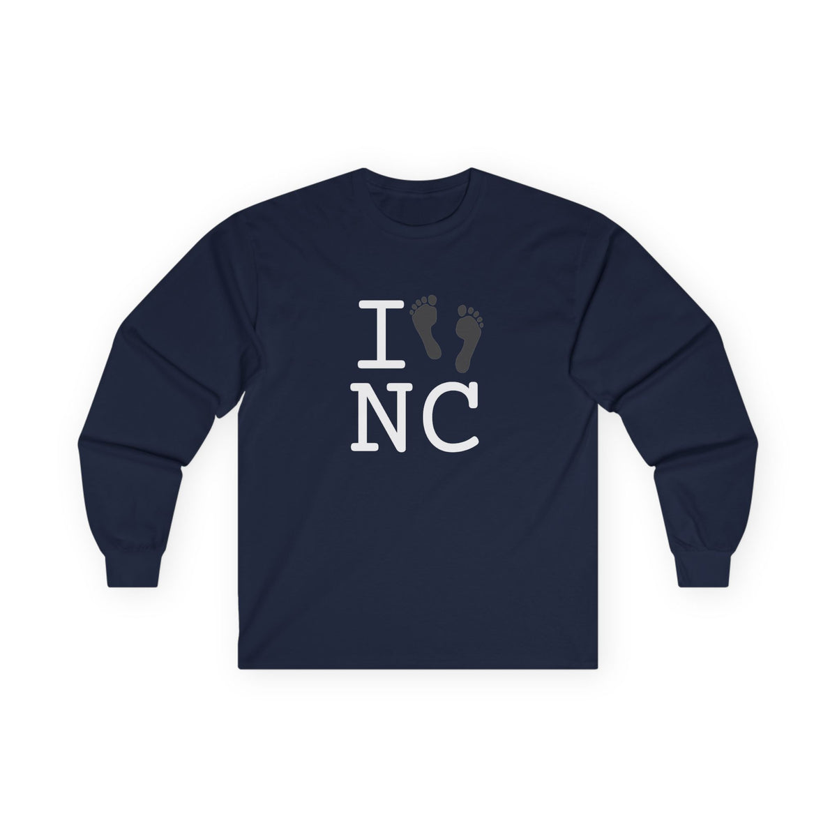 "I leave Footsteps in North Carolina" Long Sleeve Shirt