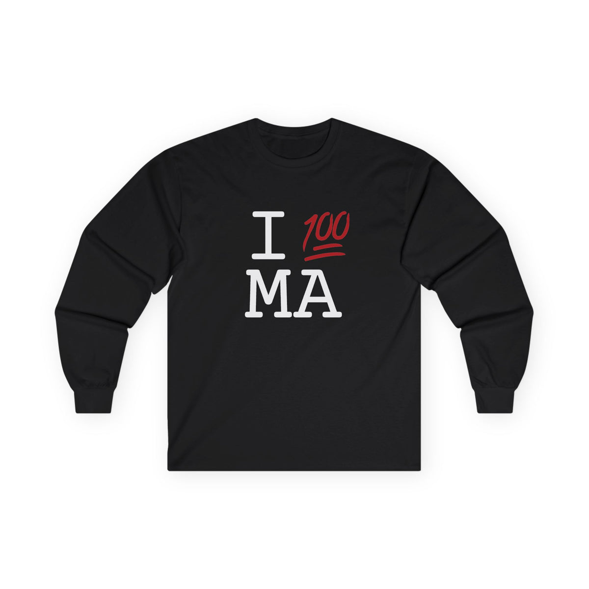 "I Keep it 100 in Massachusetts" Long Sleeve Shirt