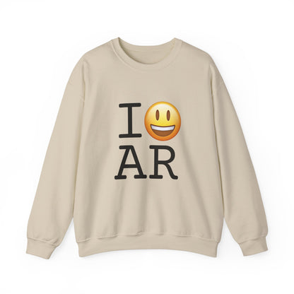 "I'm Happy about Arkansas" Sweatshirt