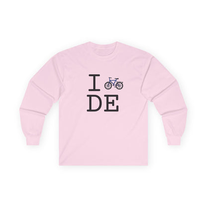 "I Bicycle Delaware" Long Sleeve Shirt