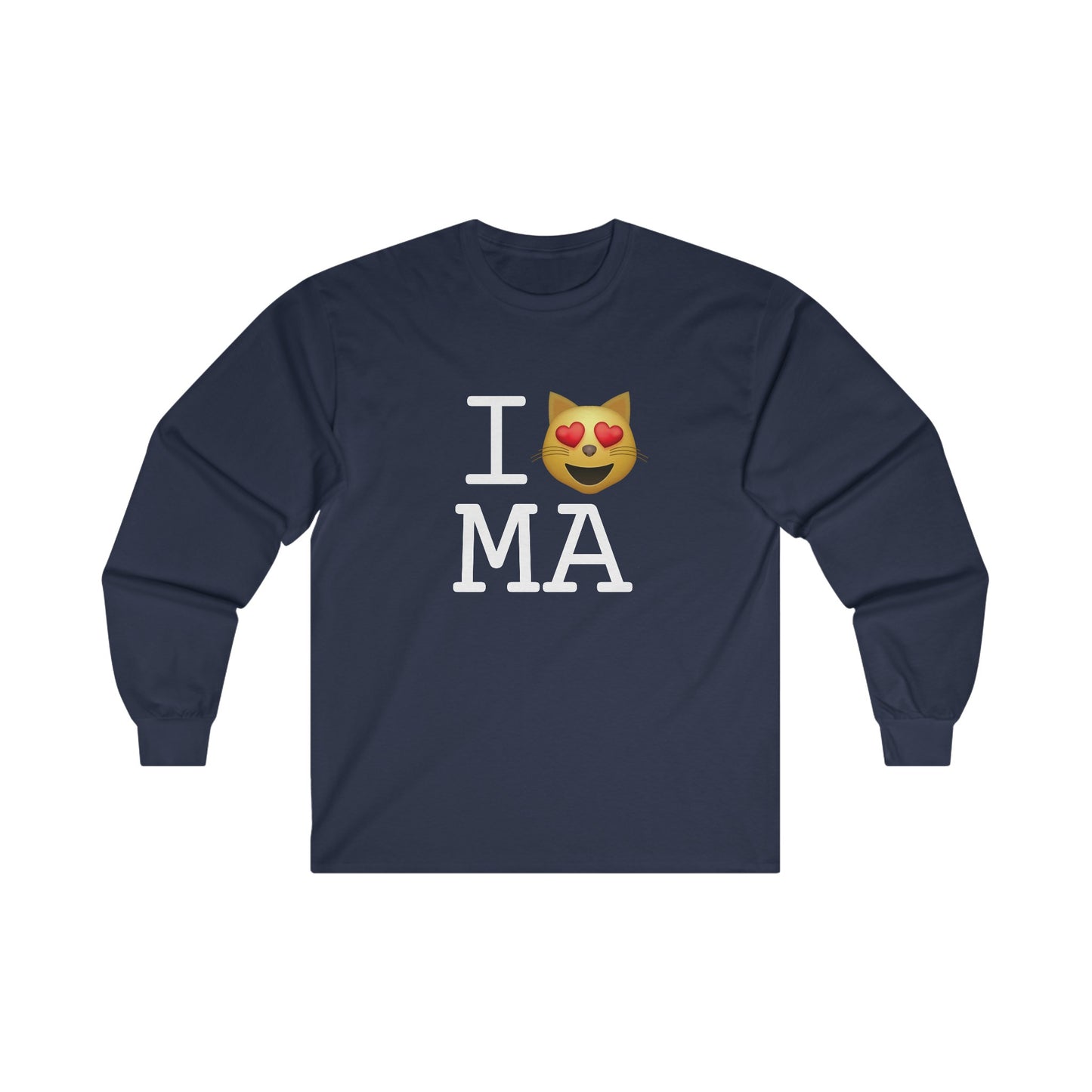 "I'm a Cat that Loves Massachusetts" Long Sleeve Shirt