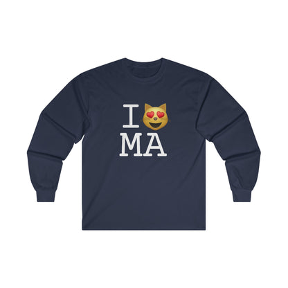 "I'm a Cat that Loves Massachusetts" Long Sleeve Shirt