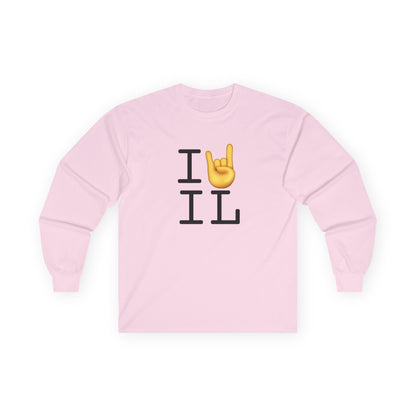 "I Rock On with Illinois" Long Sleeve Shirt