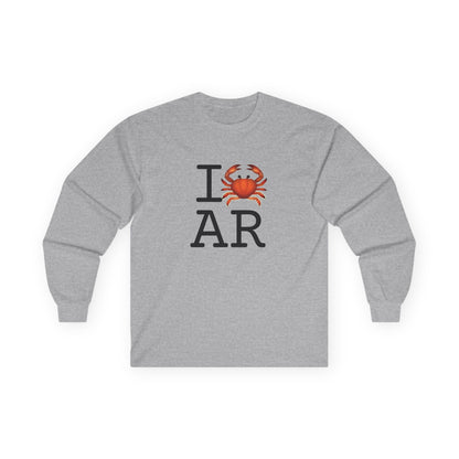"I Crab Arkansas" Long Sleeve Shirt