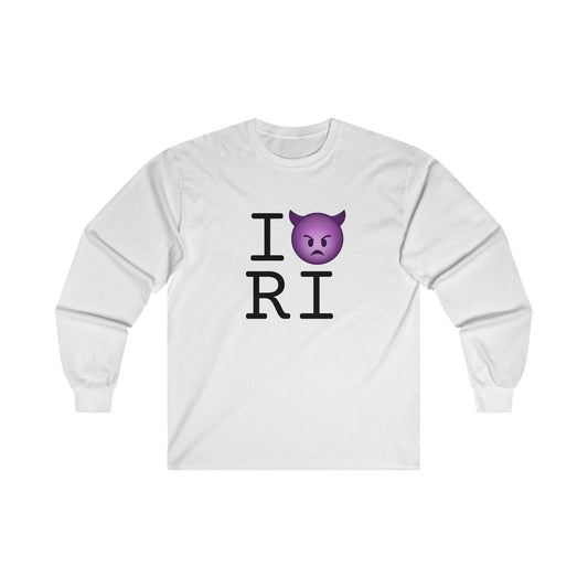 "I'm an Angry Devil about Rhode Island" Long Sleeve Shirt