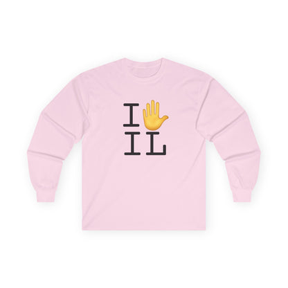 "I Stop (Raised Hand) Illinois" Long Sleeve Shirt