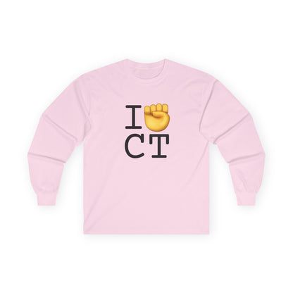 "I Raise my Fist with Connecticut" Long Sleeve Shirt
