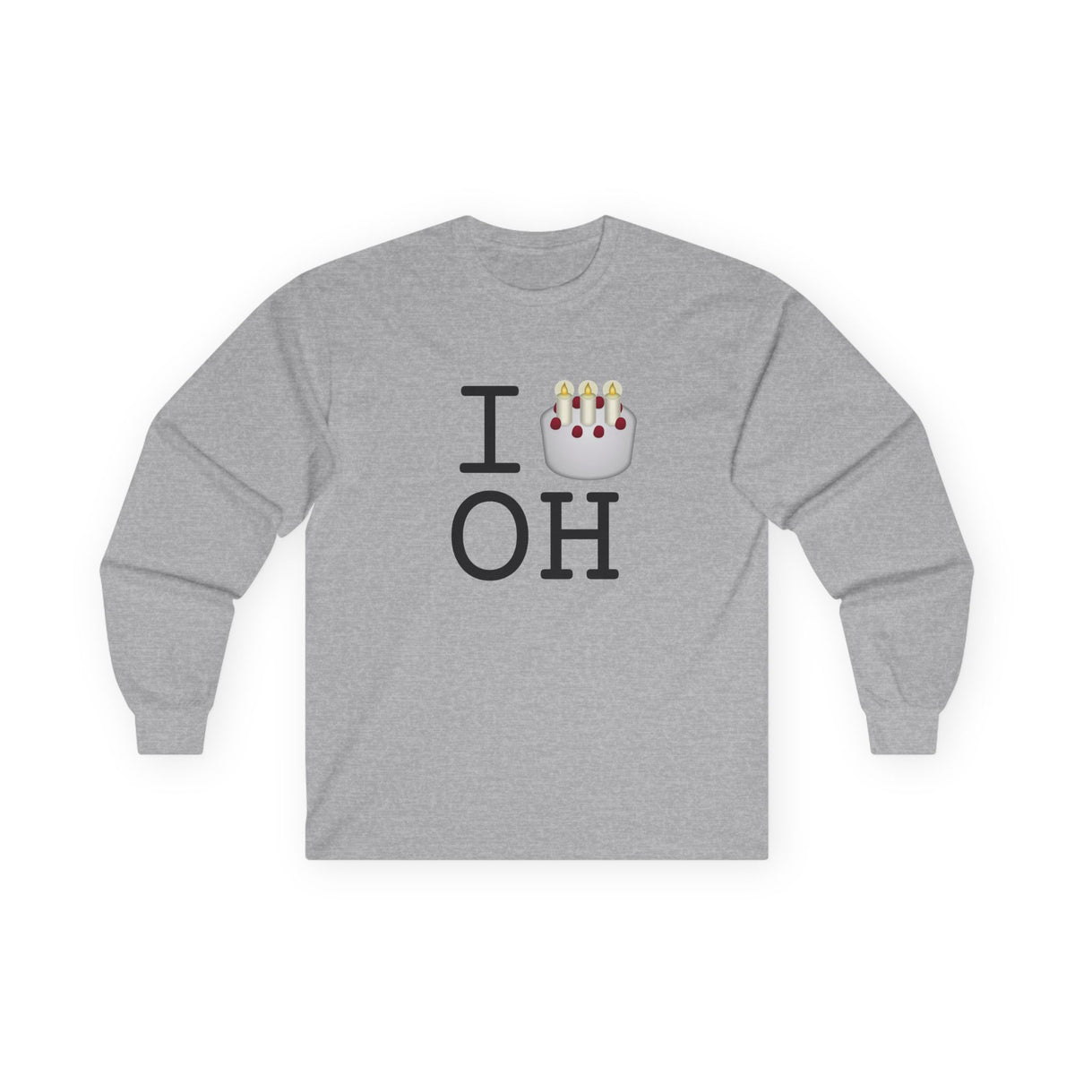 "I Birthday Cake Ohio" Long Sleeve Shirt