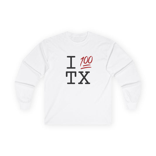 "I Keep it 100 in Texas" Long Sleeve Shirt