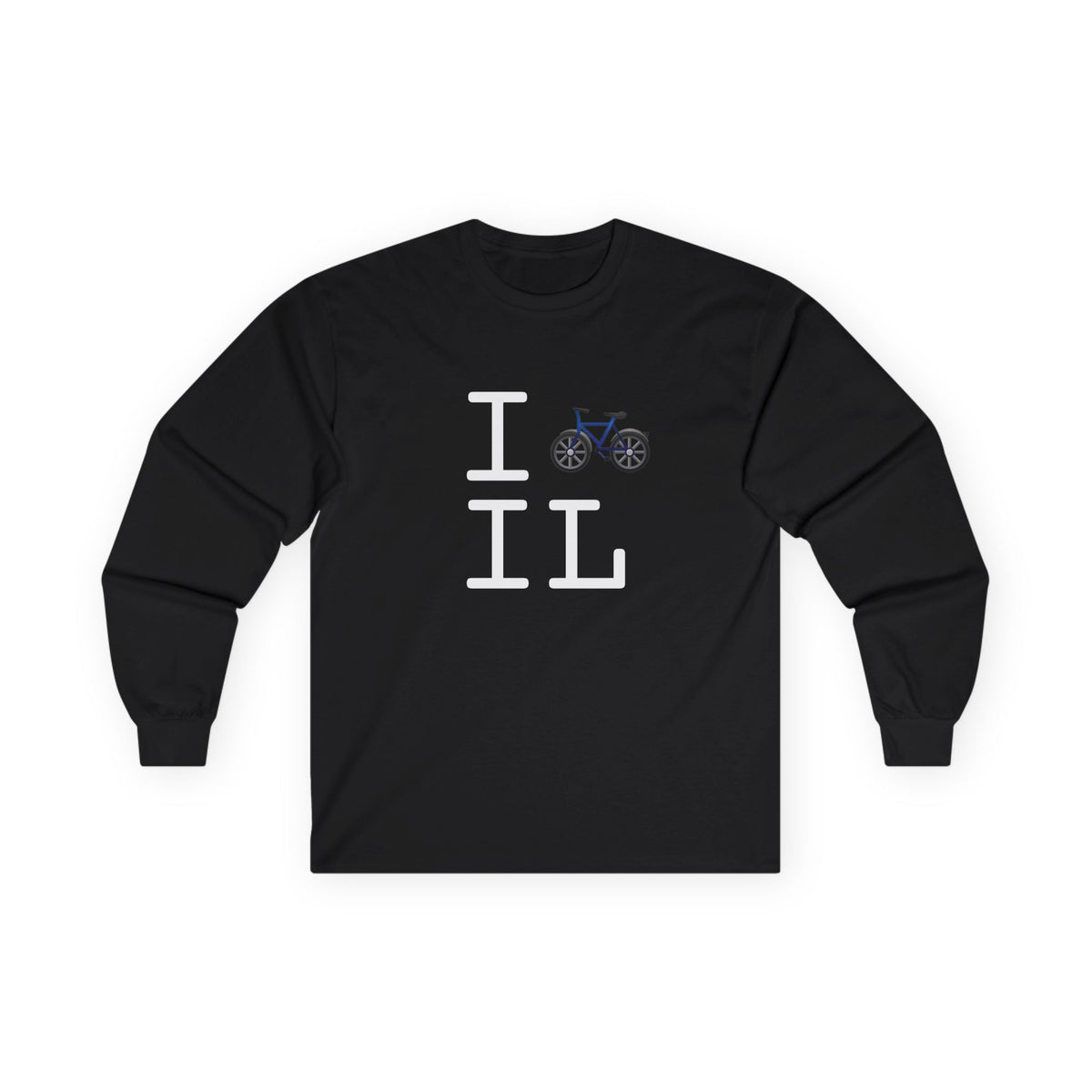 "I Bicycle Illinois" Long Sleeve Shirt