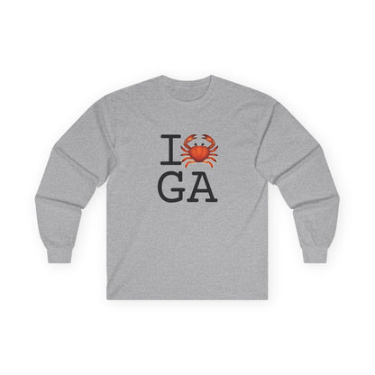 "I Crab Georgia" Long Sleeve Shirt