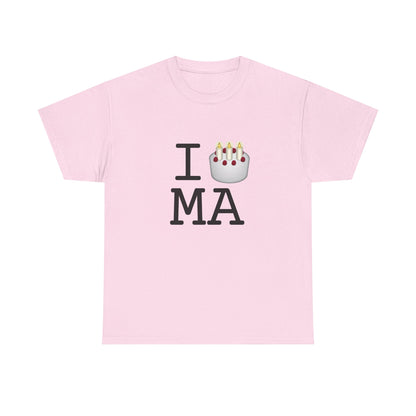 "I Birthday Cake Massachusetts" Tee