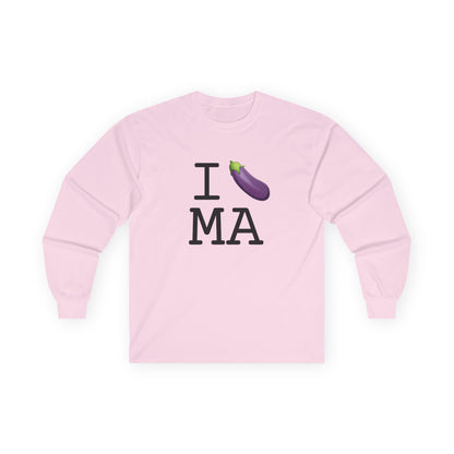 "I Eggplant Massachusetts" Long Sleeve Shirt