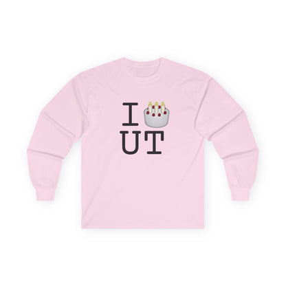 "I Birthday Cake Utah" Long Sleeve Shirt