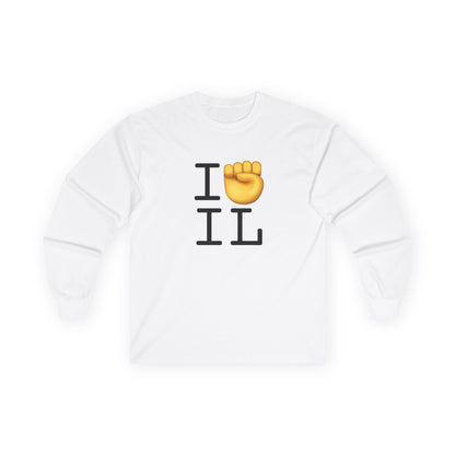 "I Raise my Fist with Illinois" Long Sleeve Shirt