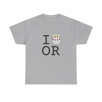 "I Birthday Cake Oregon" Tee