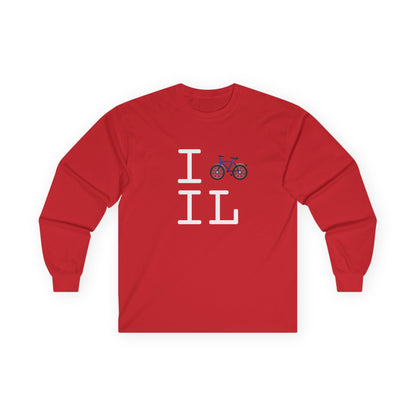 "I Bicycle Illinois" Long Sleeve Shirt
