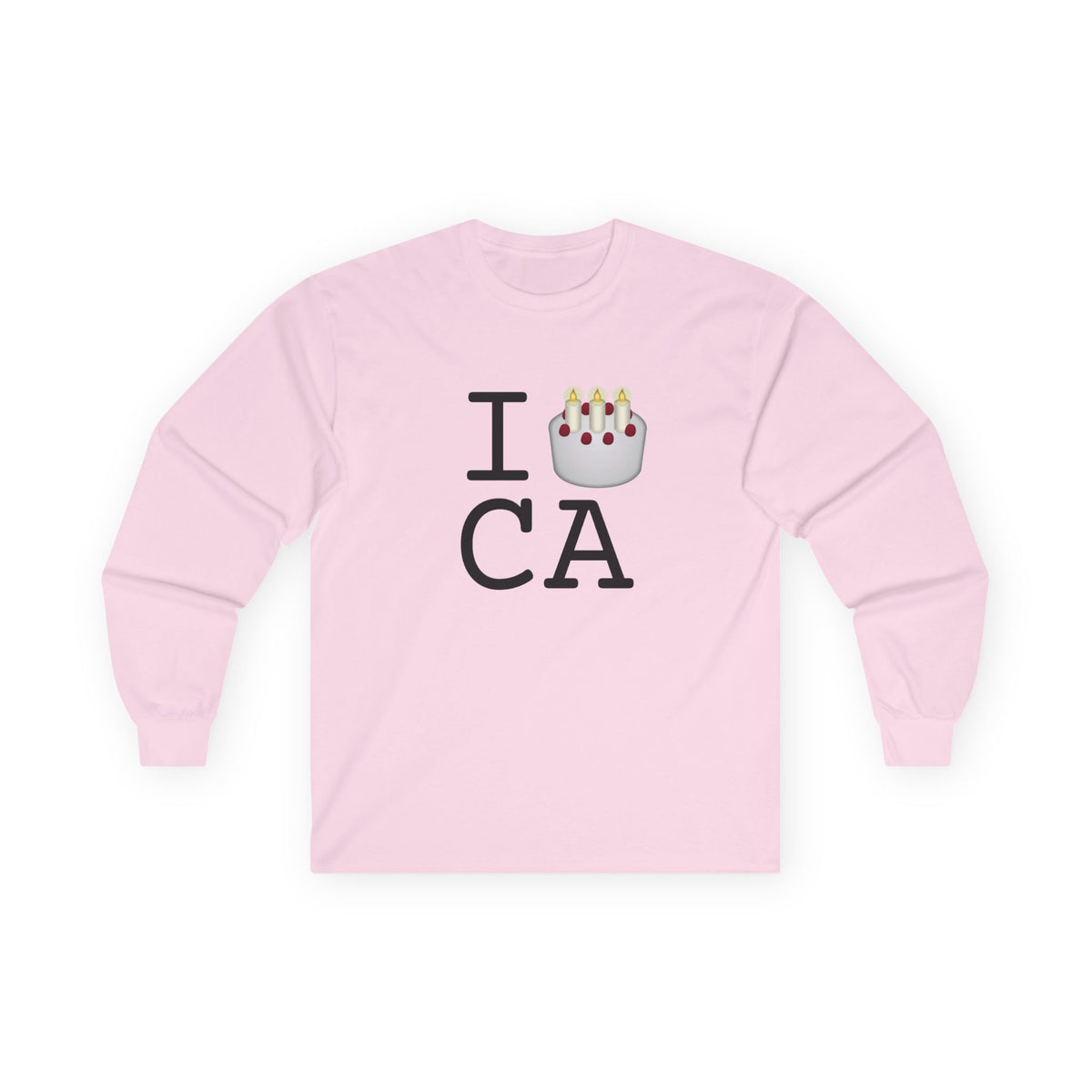 "I Birthday Cake California" Long Sleeve Shirt