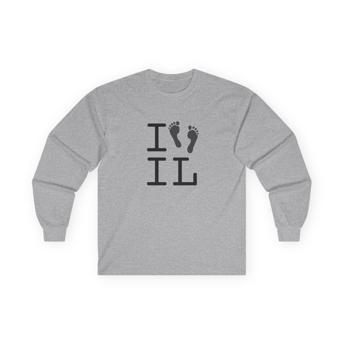 "I leave Footsteps in Illinois" Long Sleeve Shirt