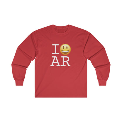 "I'm Happy about Arkansas" Long Sleeve Shirt